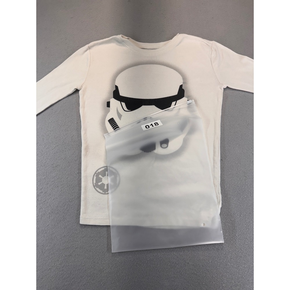 Gap Star Wars Stormtrooper Organically Grown Cotton Sleep Shirt Cream Size 12